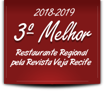 3º Melhor restaurante regional pela Revista Veja Recife